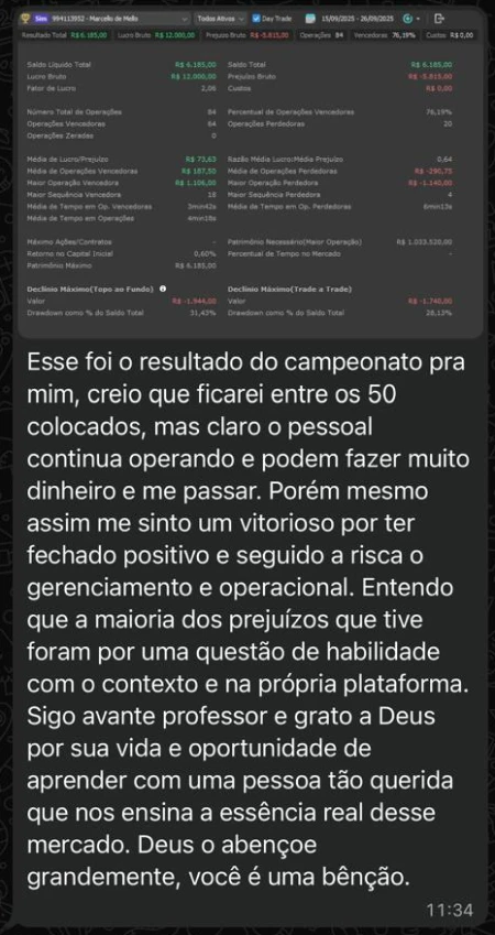 MARCELO DEPOIMENTO CLASSIFICAÇÃO CAMPEONATO